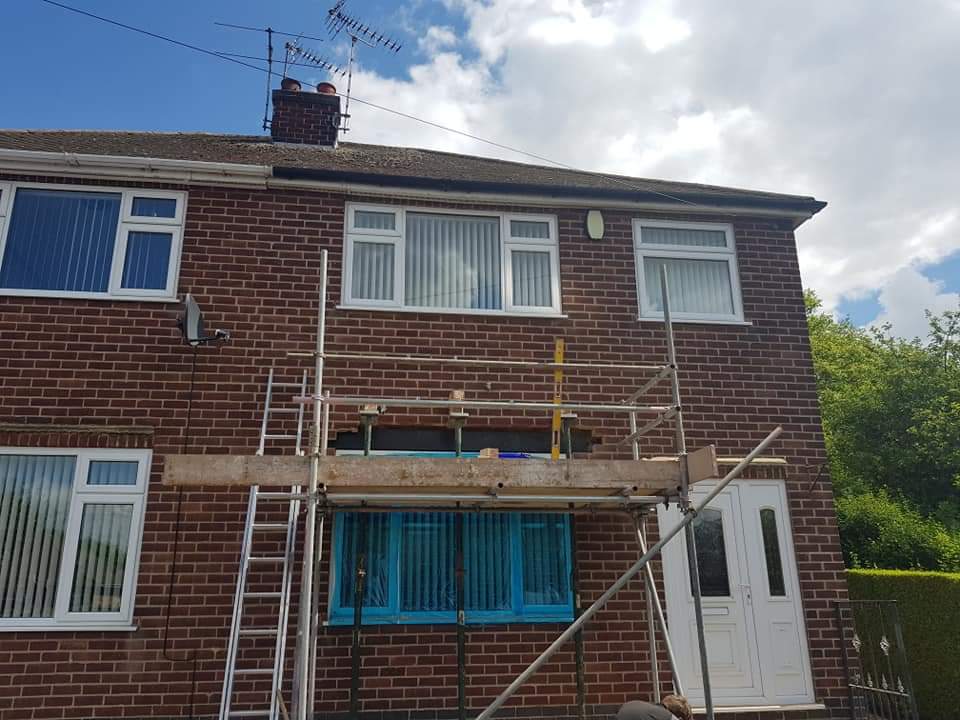 Lintel installation work