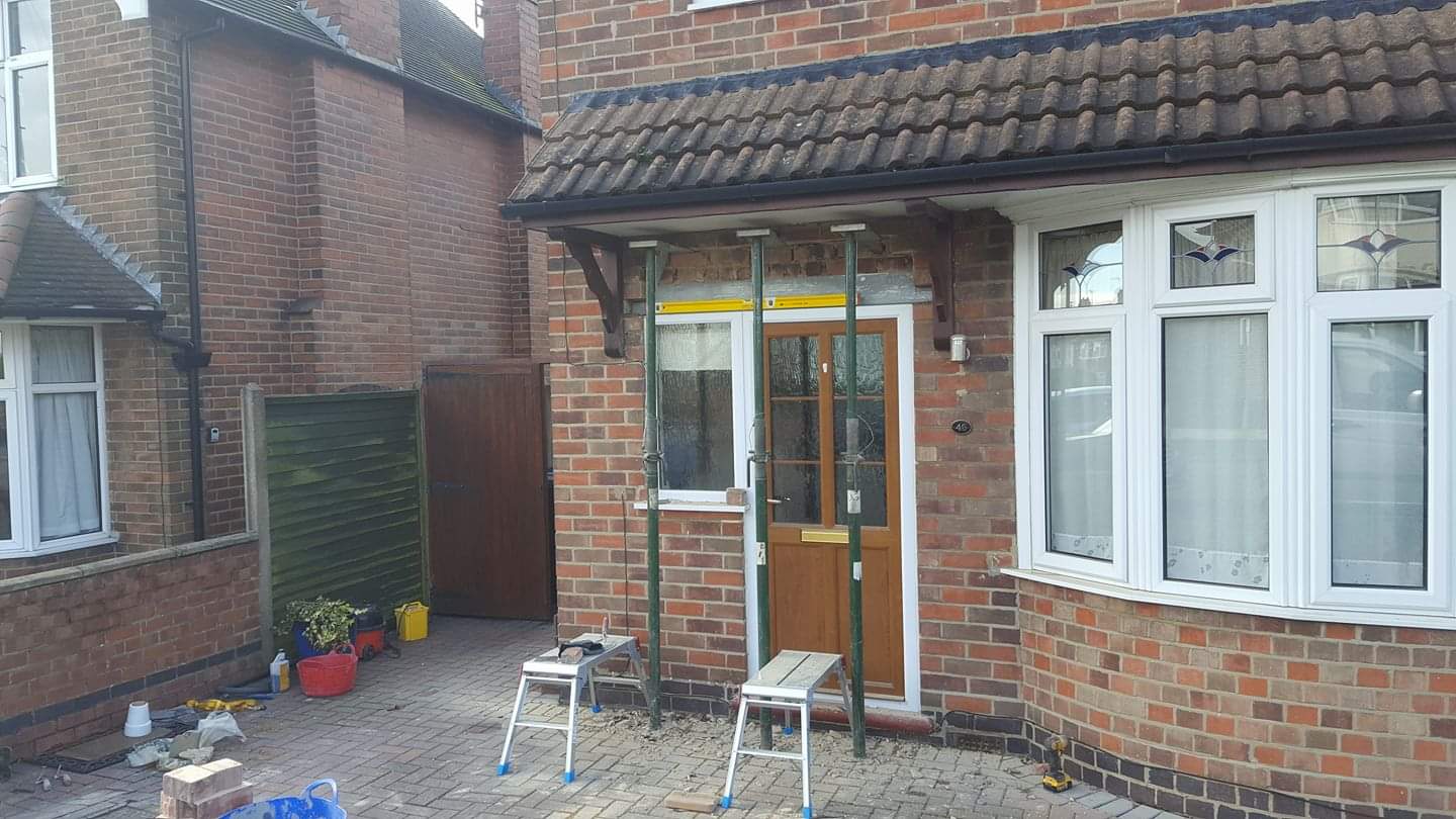 Lintel installation work