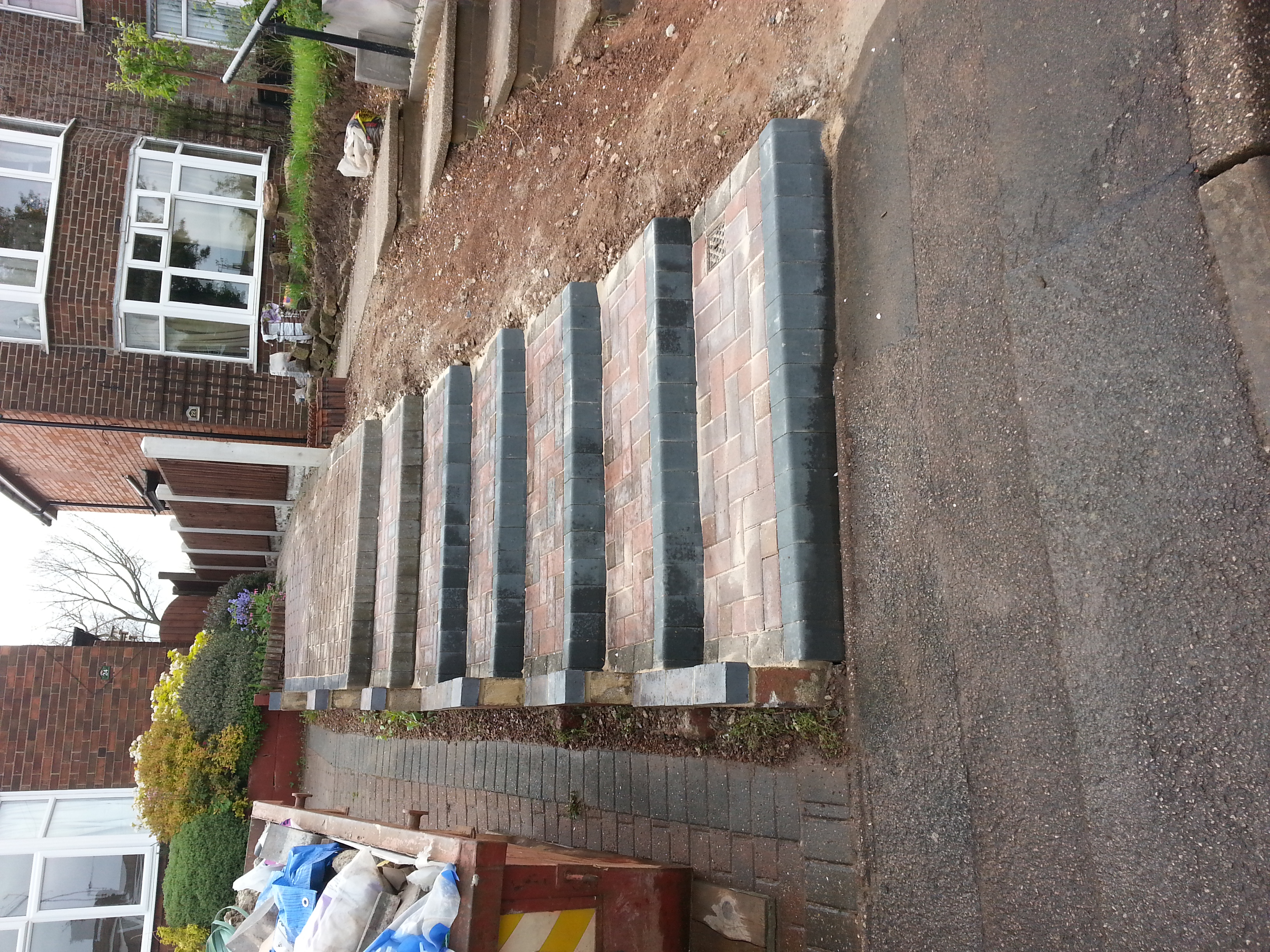 Brick patio construction