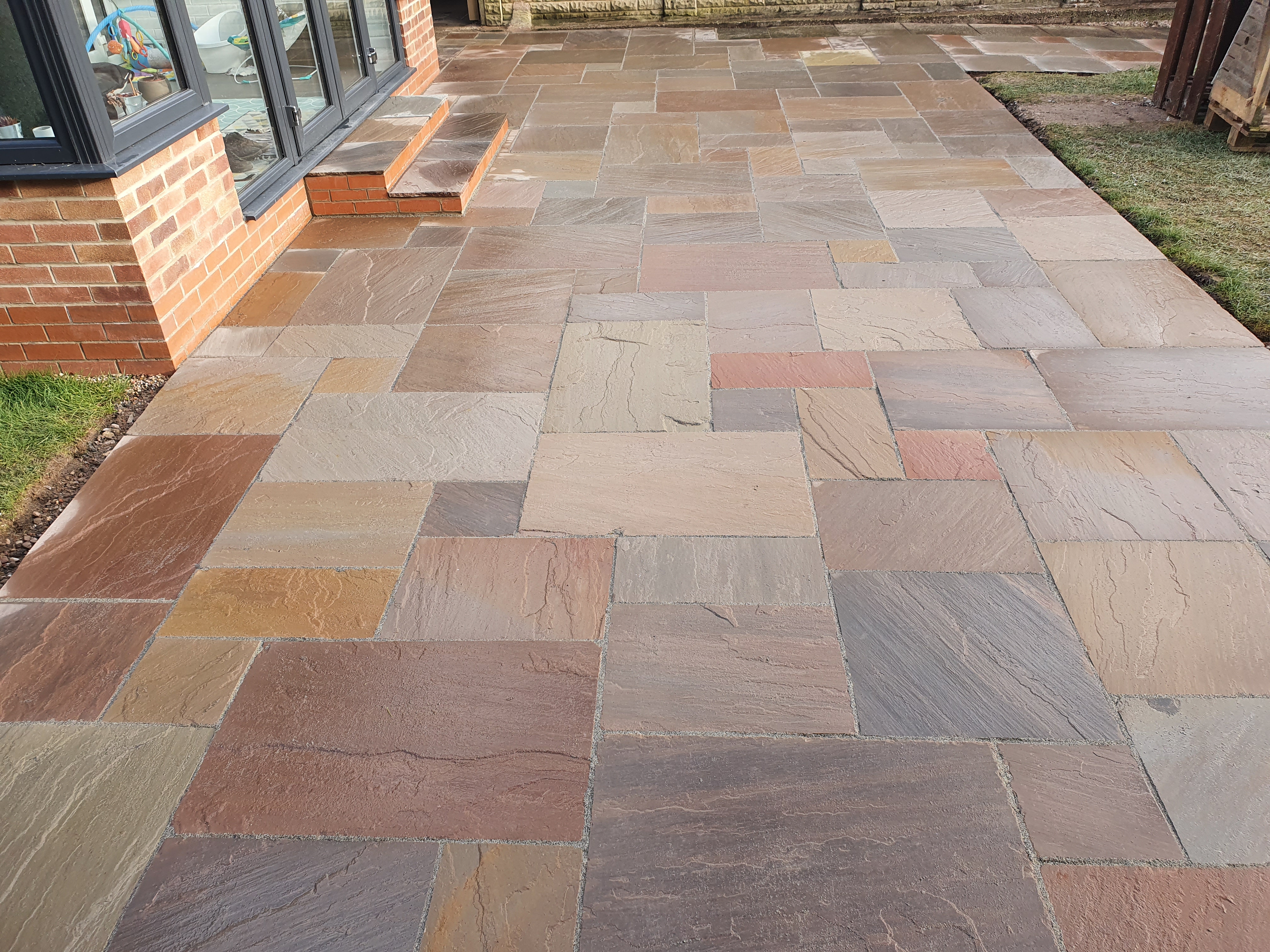 Brick patio construction