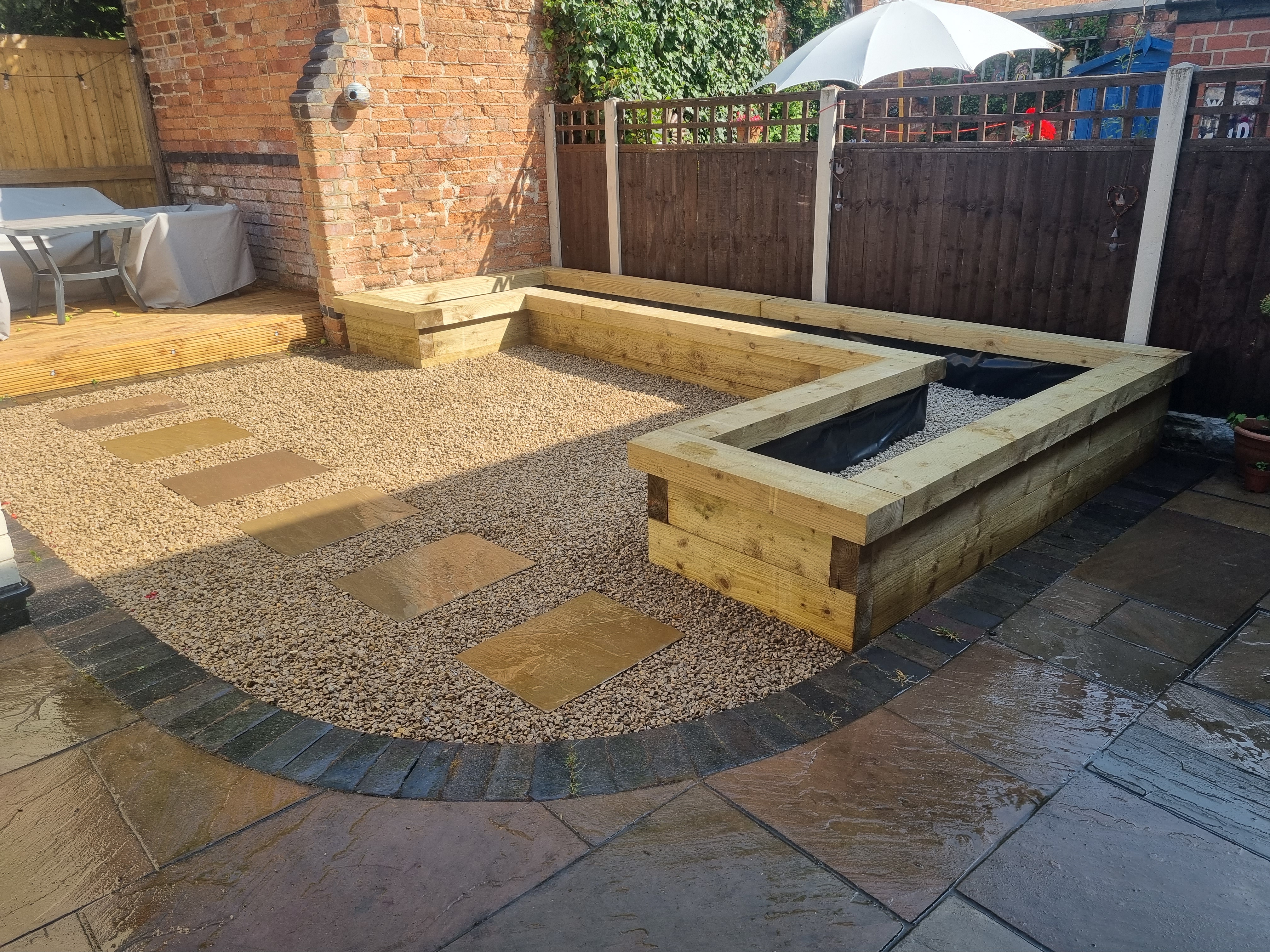 Brick patio construction