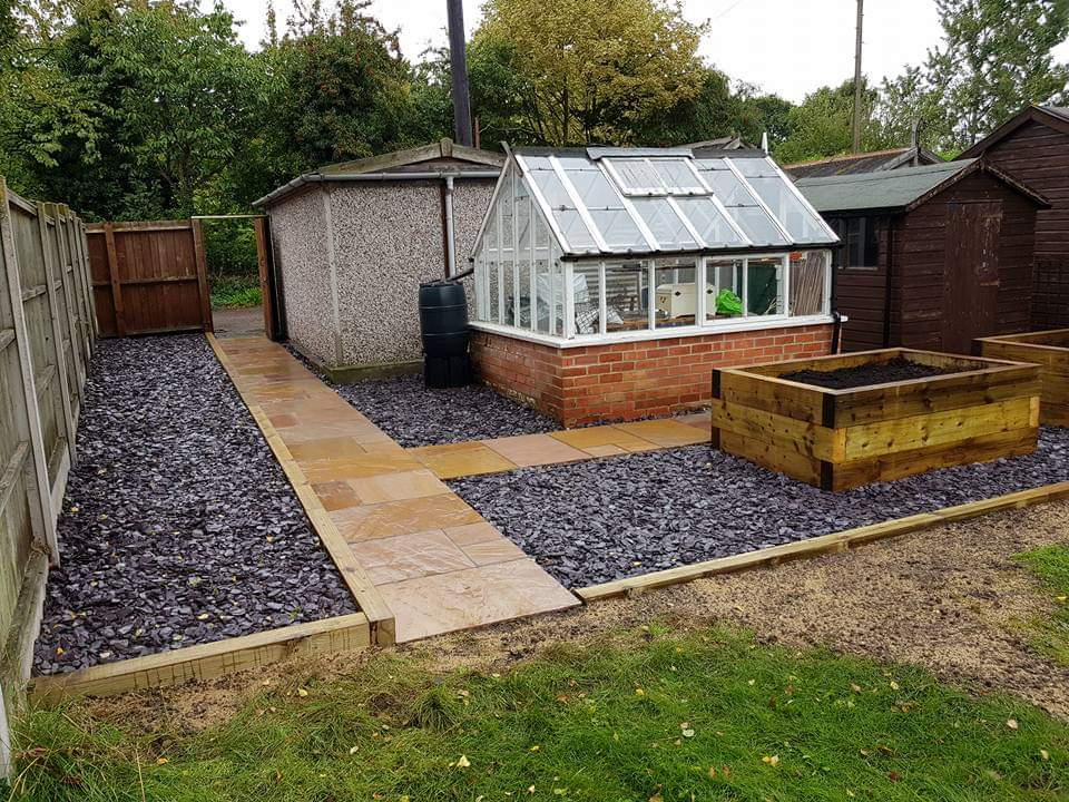 Brick patio construction