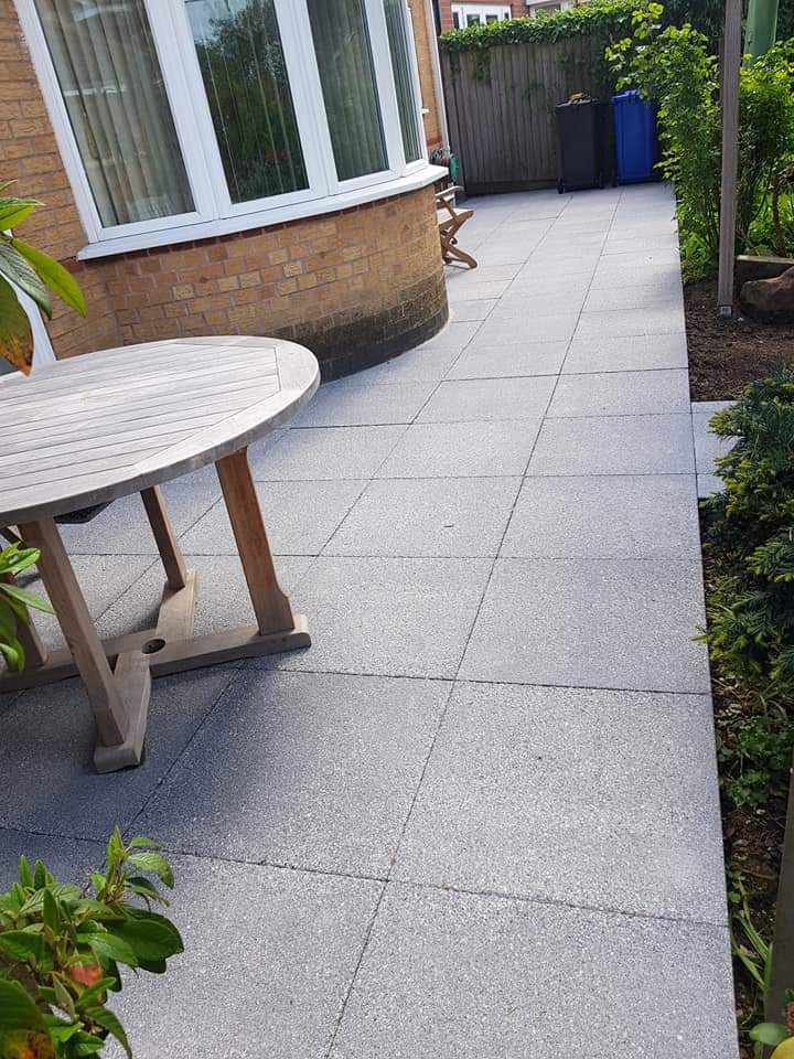 Brick patio construction